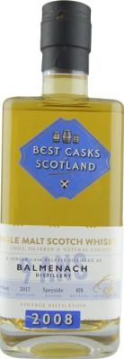 Balmenach 2008 JB Best Casks of Scotland Bourbon France 43% 700ml