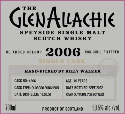 Glenallachie 2006 Single Cask 59.5% 700ml