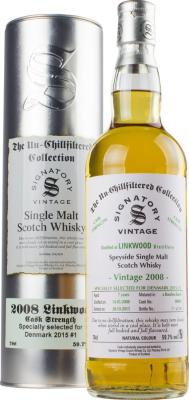 Linkwood 2008 SV The Un-Chillfiltered Collection Cask Strength Bourbon Barrel #800003 Specially selected for Denmark 2015 #1 59.7% 700ml