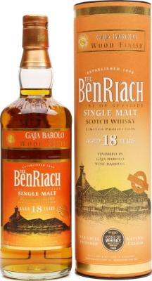 BenRiach 18yo Gaja Barolo Wood Finish Series 46% 700ml