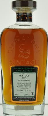 Mortlach 1991 SV Cask Strength Collection Sherry Butt #7708 53.9% 700ml