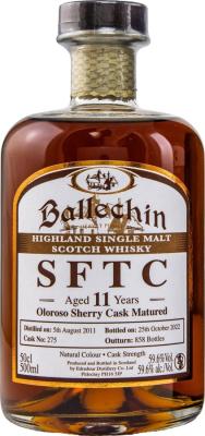 Ballechin 2011 SFTC Oloroso Sherry Cask Matured Oloroso Sherry Cask Matured 59.6% 500ml