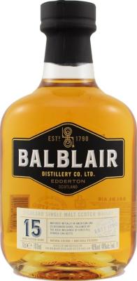 Balblair 15yo Bourbon 1st fill Spanish Butt 46% 700ml