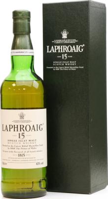 Laphroaig 15yo HRH The Prince of Wales Donated to the Erskine 2000 Appeal Craggs 43% 700ml