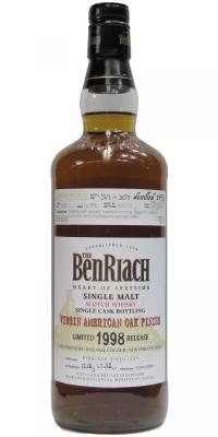 BenRiach 1998 Single Cask Bottling Virgin American Oak Finish #2828 55.9% 750ml