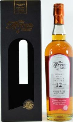 Arran 1999 Vintage Pinot Noir Wine Casks Finish Professional Danish Whisky Retailers 46% 700ml