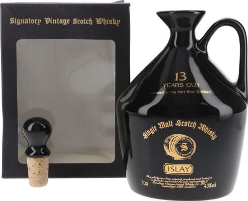 Port Ellen 13yo SV Black ceramic jug 43% 700ml