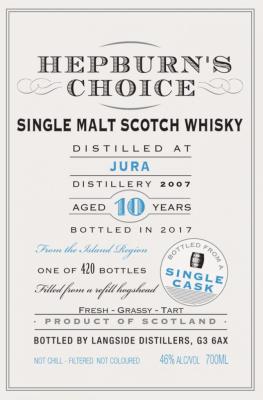 Isle of Jura 2007 LsD Refill Hogshead 46% 700ml