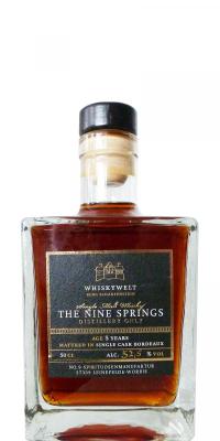 The Nine Springs 5yo Whiskywelt Burg Scharfenstein Single Cask Bordeaux Distillery Only 52.5% 500ml