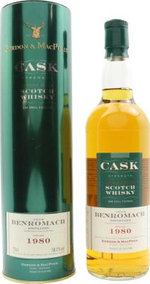 Benromach 1980 GM Cask Strength Refill Sherry Hogshead #752 58.1% 700ml