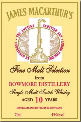 Bowmore 10yo JM Fine Malt Selection 45% 700ml