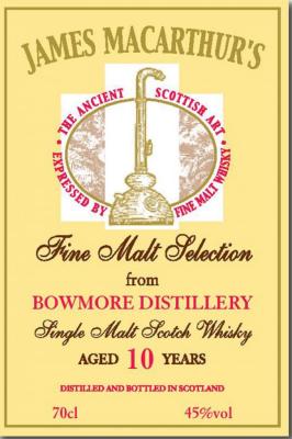 Bowmore 10yo JM Fine Malt Selection 45% 700ml