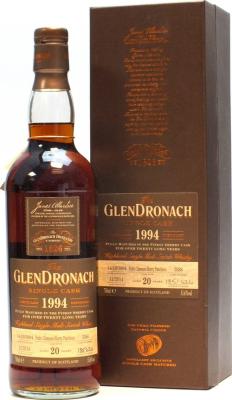 Glendronach 1994 Single Cask Batch 11 Pedro Ximenez Sherry Puncheon #3386 53.6% 700ml