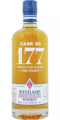 Westland Cask #177 Single Cask Release 1st Fill Ex-Bourbon Barrel 59.3% 750ml