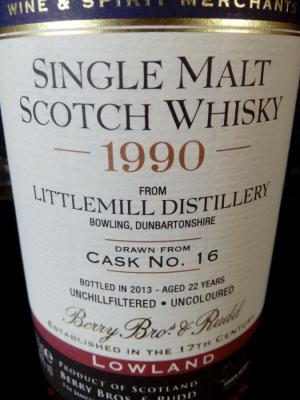 Littlemill 1990 BR Berrys 22yo #21 46% 700ml