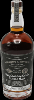 Wright & Brown Single Malt Limited Production White Oak Casks Medium Char 50% 750ml