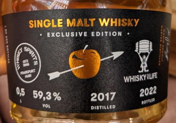 St. Kilian 2017 Ex Verbotener Apfel Whisky for Life & Whisky Spirits 59.3% 500ml