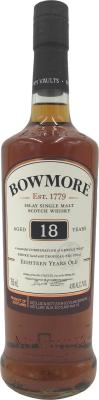 Bowmore 18yo Bourbon and Sherry 43% 750ml