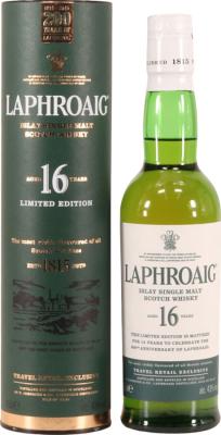 Laphroaig 16yo Limited Edition Travel Retail Exclusive 43% 350ml