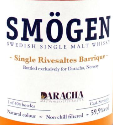 Smogen 2013 Ex-Port Charlotte Rivesaltes Daracha AS 59.9% 500ml