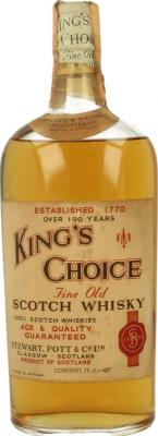 King's Choice Fine Old Scotch Whisky Age & Quality Guaranteed 43% 750ml