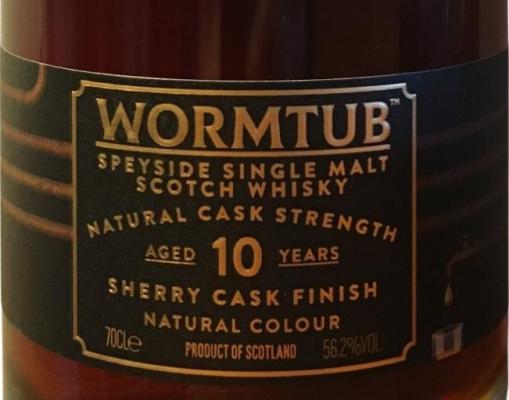 WormTub 10yo 1st fill sherry finish 56.2% 700ml