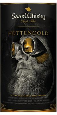 Huttengold 2010 SaW Bourbon Cask 51.6% 700ml