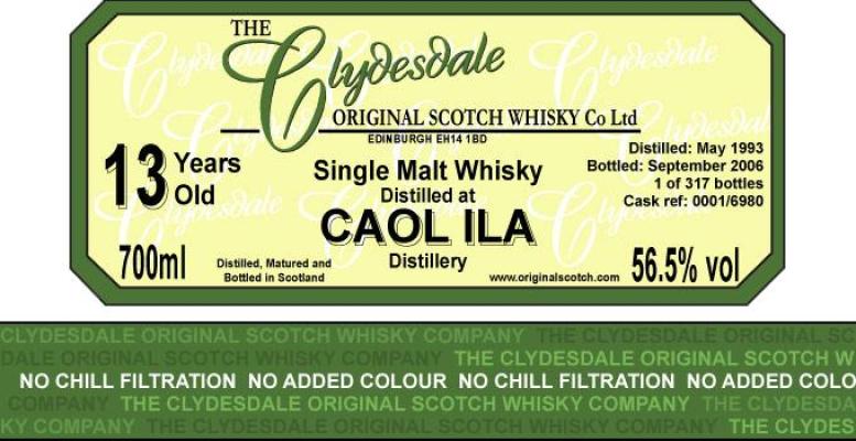 Caol Ila 1993 TCO 0001 6980 0001/6980 56.5% 700ml