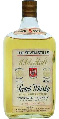 The Seven Stills 5yo 100% Malt Scotch Whisky Ital-Handel Import Genova 43% 750ml