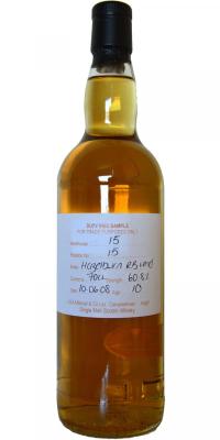 Hazelburn 2008 Duty Paid Sample For Trade Purposes Only Refill Bourbon Hogshead Rotation 15 60.8% 700ml