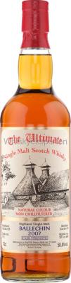 Ballechin 2007 vW The Ultimate Cask Strength 2nd Fill Sherry Butt #172 58.8% 700ml