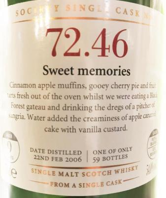 Miltonduff 2006 SMWS 72.46 Refill Barrel 54% 700ml