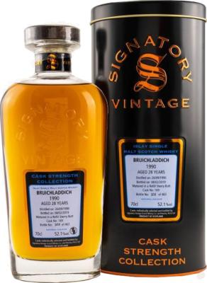 Bruichladdich 1990 SV Cask Strength Collection Refill Sherry Butt #169 52.1% 700ml