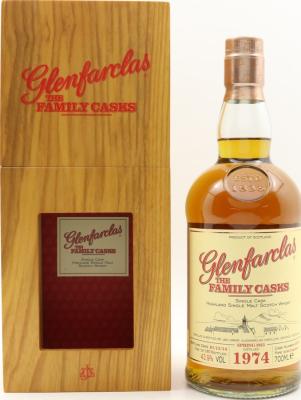 Glenfarclas 1974 The Family Casks Release Sp15 Refill Hogshead #4077 43.9% 700ml