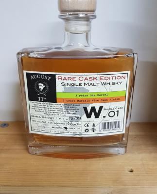 August 17th 3yo Rare Cask Edition W.01 WD-MSA/001-2019 43% 700ml