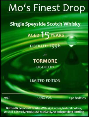 Tormore 1996 MoWC Mo's Finest Drop 51.6% 700ml