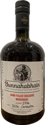 Bunnahabhain 2014 Hand-filled at Warehouse #9 Canasta Sherry 60.8% 700ml