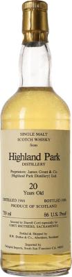 Highland Park 1966 RWD Corti Brothers Sacramento 43% 750ml