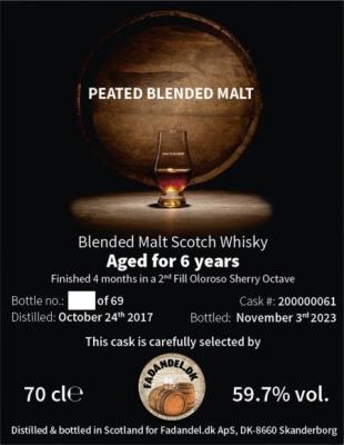 Blended Islay Malt Blended Malt Scotch Whisky 2nd Fill Oloroso Sherry Octave 59.7% 700ml