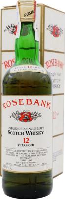 Rosebank 12yo Unblended Single Malt Zenith Import 43% 750ml