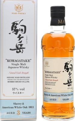 Mars 2011 Komagatake Sherry & American White Oak Cask 3yo 57% 700ml