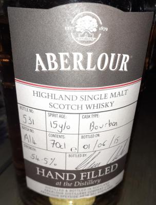 Aberlour 15yo Bourbon Cask A14 54.5% 700ml