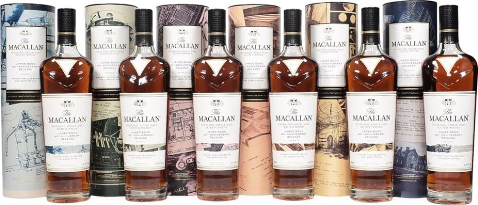 Macallan Decade I VI James Bond 60th Anniversary Release 6 Bottles SET