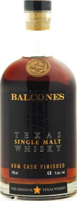 Balcones Texas Single Malt Whisky Rum Cask Finished Batch SMR20-1 62% 750ml