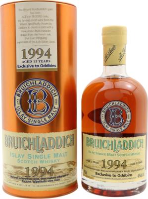 Bruichladdich 1994 Single Cask Exclusive for Oddbins 13yo Bourbon Pedro Ximenez #007 46% 700ml