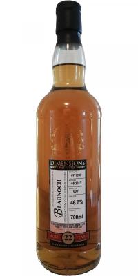 Bladnoch 1990 DT Dimensions Batch 0001 46% 700ml