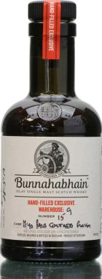 Bunnahabhain 11yo Warehouse 9 Hand-Filled Exclusive Palo Cortado #15 Hand-filled at the Distillery 55.6% 200ml