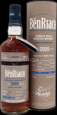 BenRiach 2005 Port Pipe #2683 53.6% 750ml