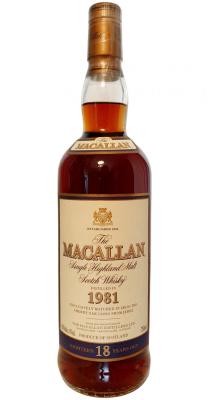 Macallan 1981 Vintage Sherry Oak Remy Amerique Inc. New York 43% 750ml