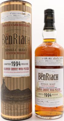 BenRiach 1994 Single Cask Bottling Oloroso Sherry Wood Finish 7512 Taiwan Exclusive 53.6% 700ml